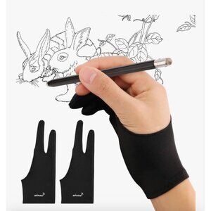 Digital Drawing Gloves For Drawing on Tablet IPad Sketching Black Size M NWT